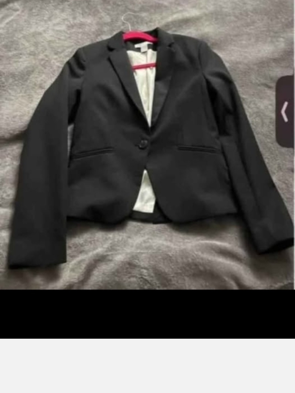 H&M Black Single-Button Tailored Blazer